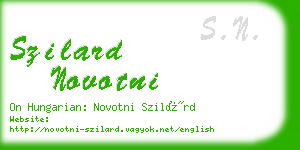 szilard novotni business card